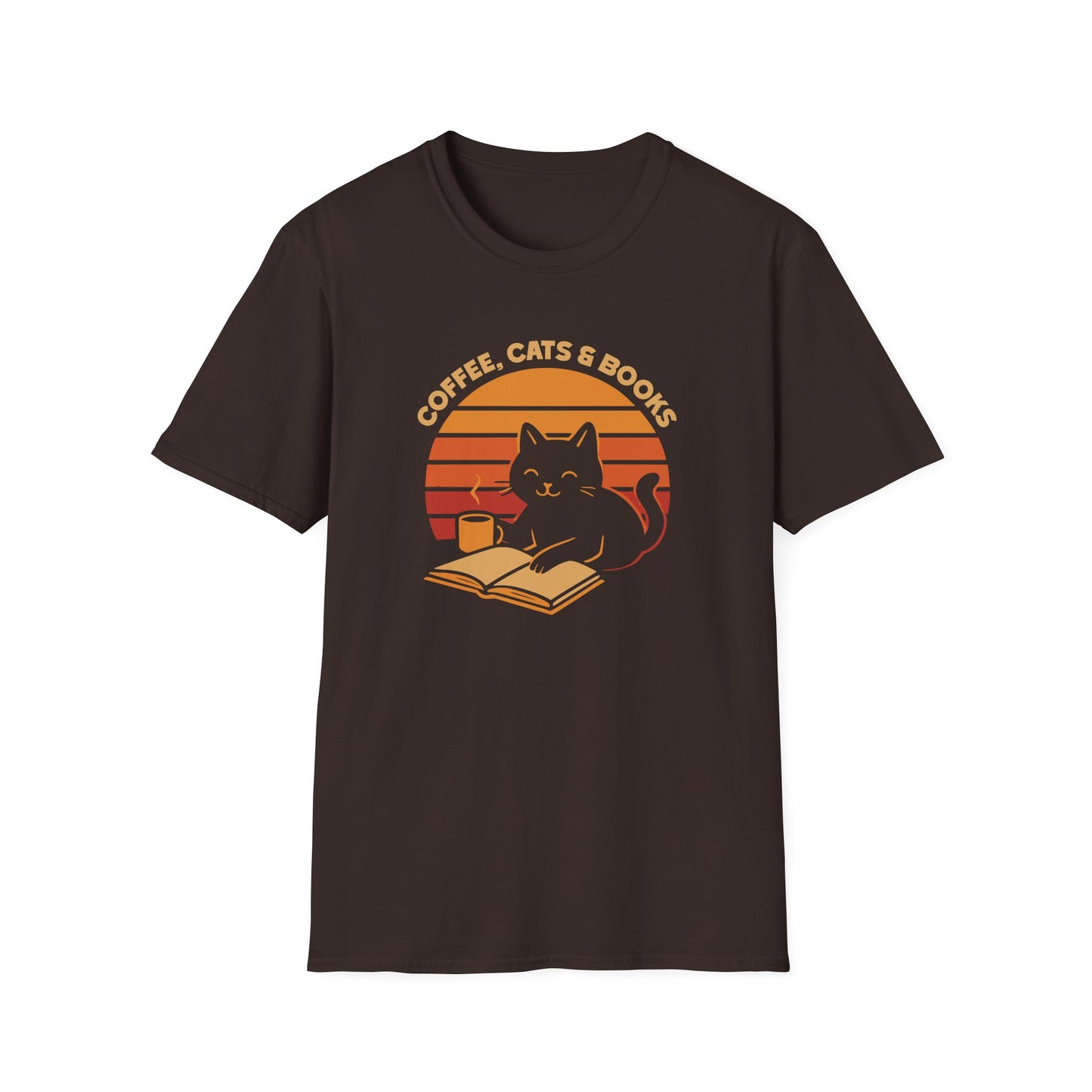 Coffee Cats & Books T-Shirt