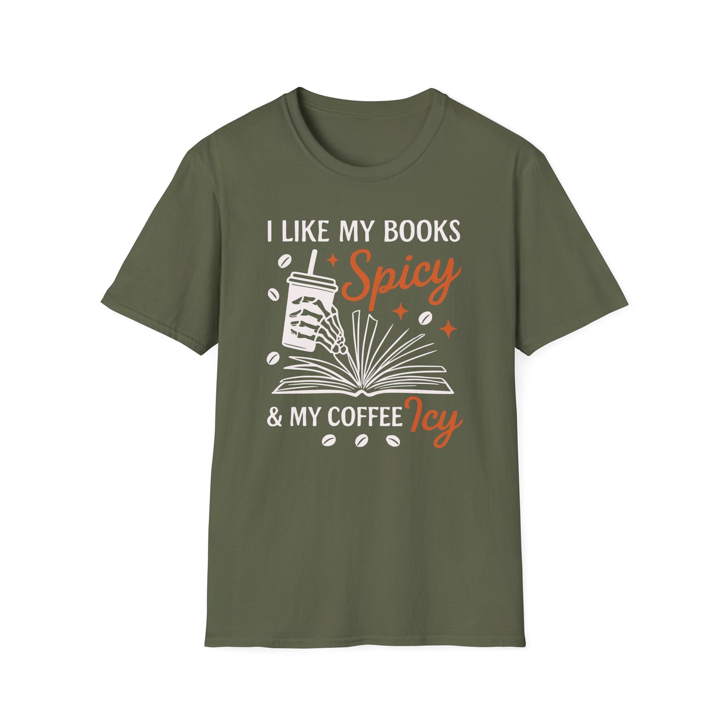 My Books Spicy My Coffee Icy T-Shirt