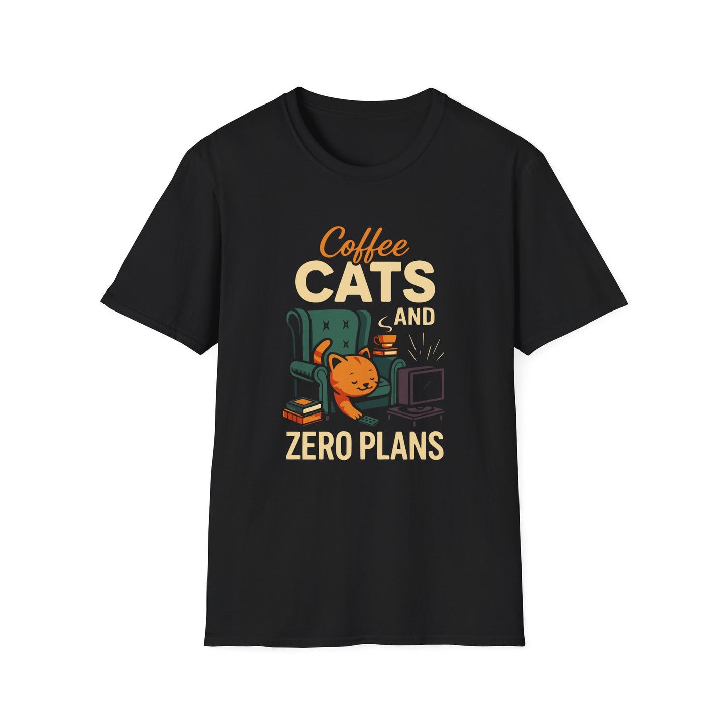 Coffee Cats Zero Plans T-Shirt
