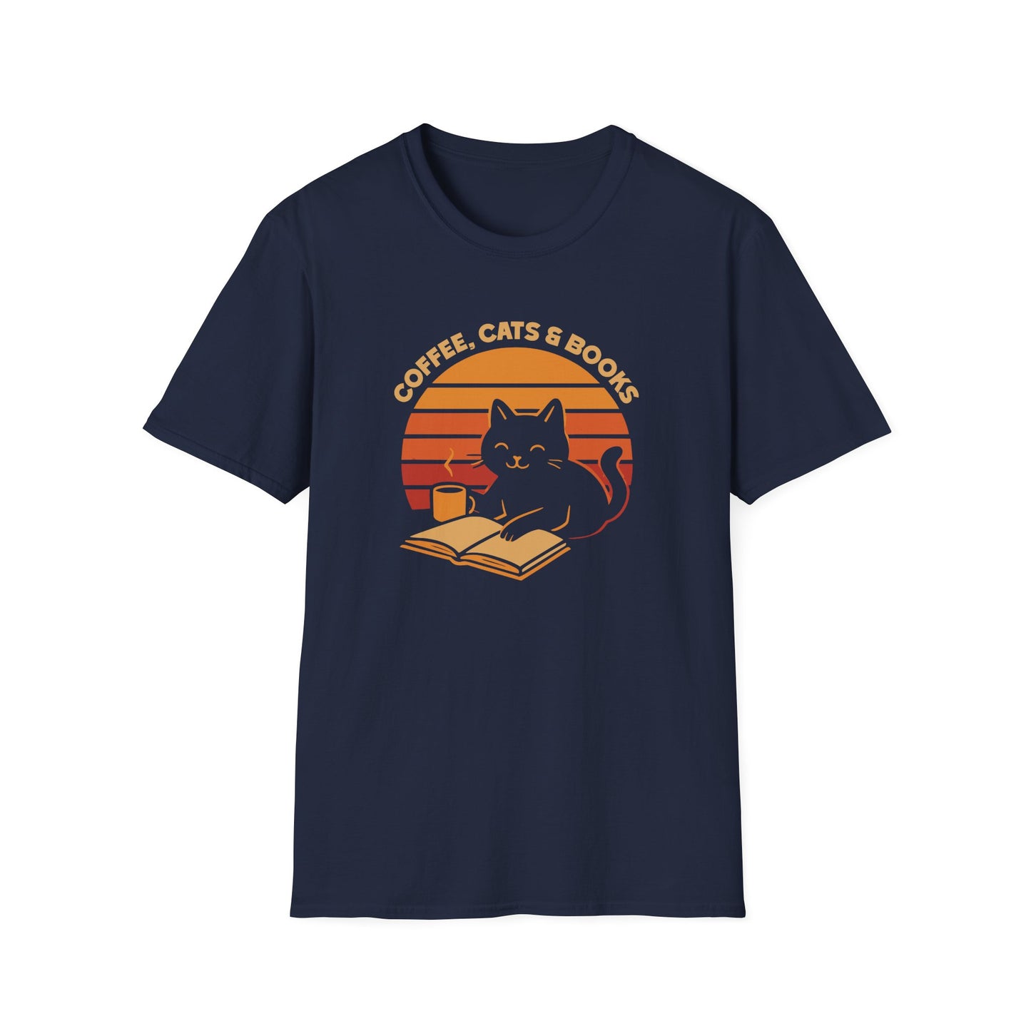 Coffee Cats & Books T-Shirt