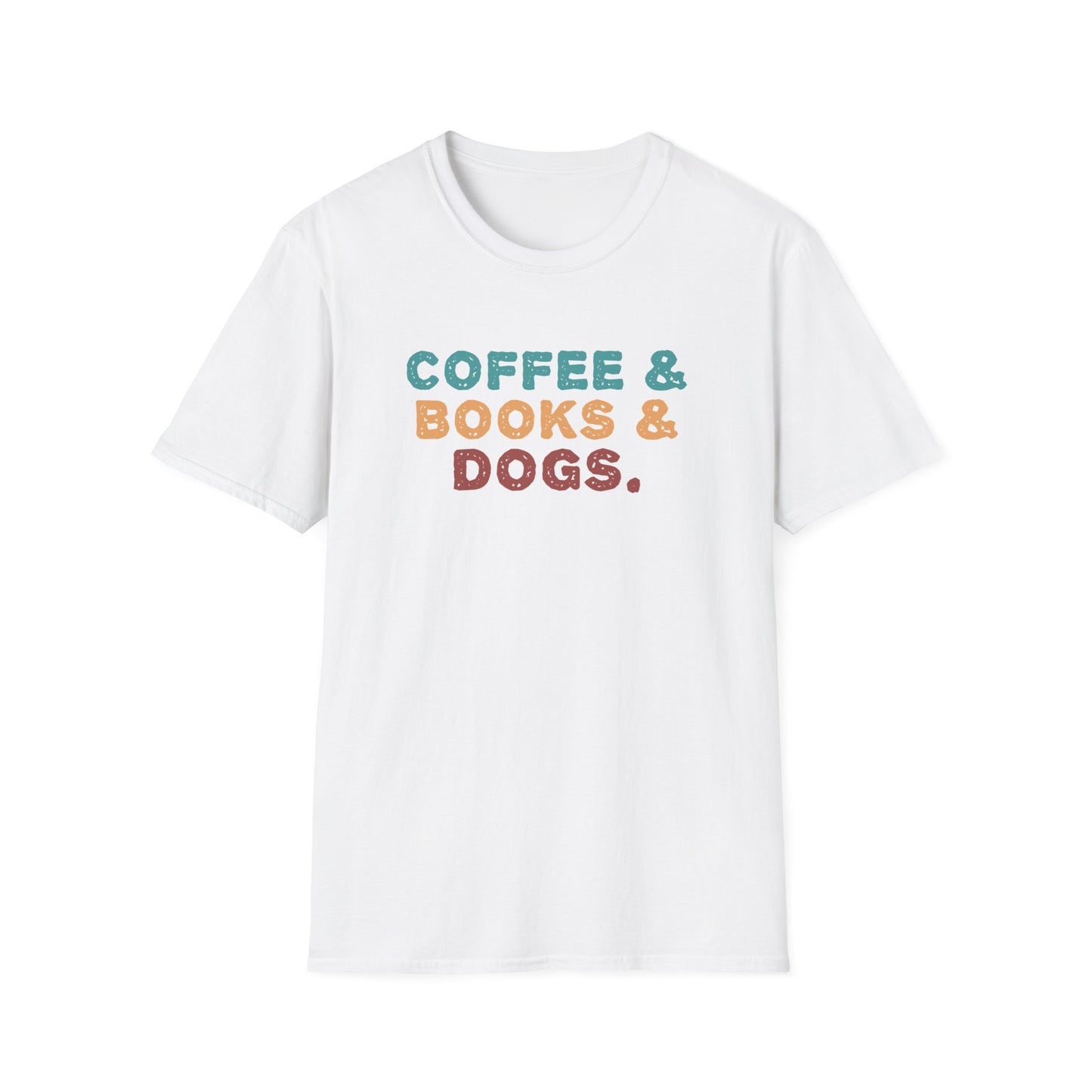 Coffee Books Dogs T-Shirt