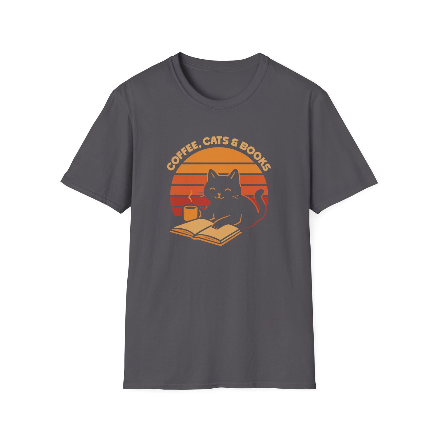 Coffee Cats & Books T-Shirt