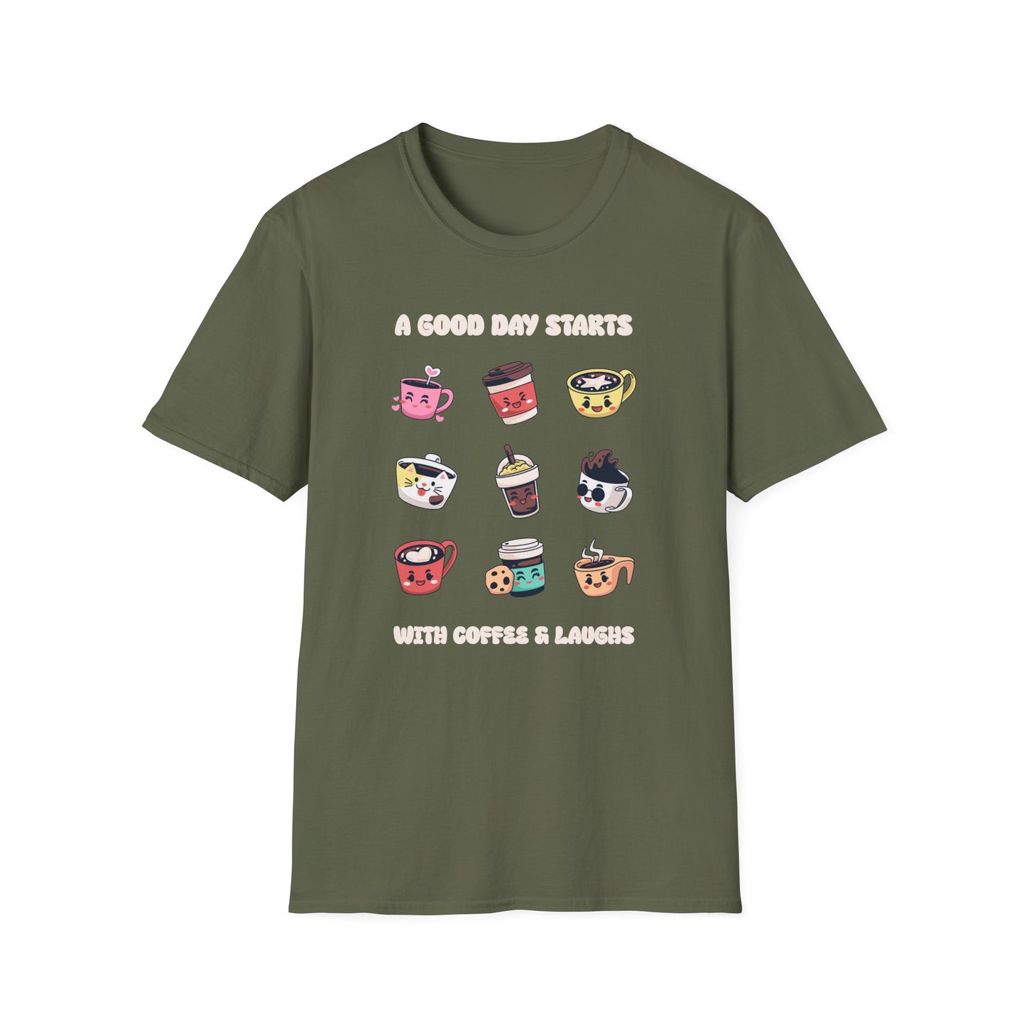 A Good Day Starts With Coffee & Laughs T-Shirt