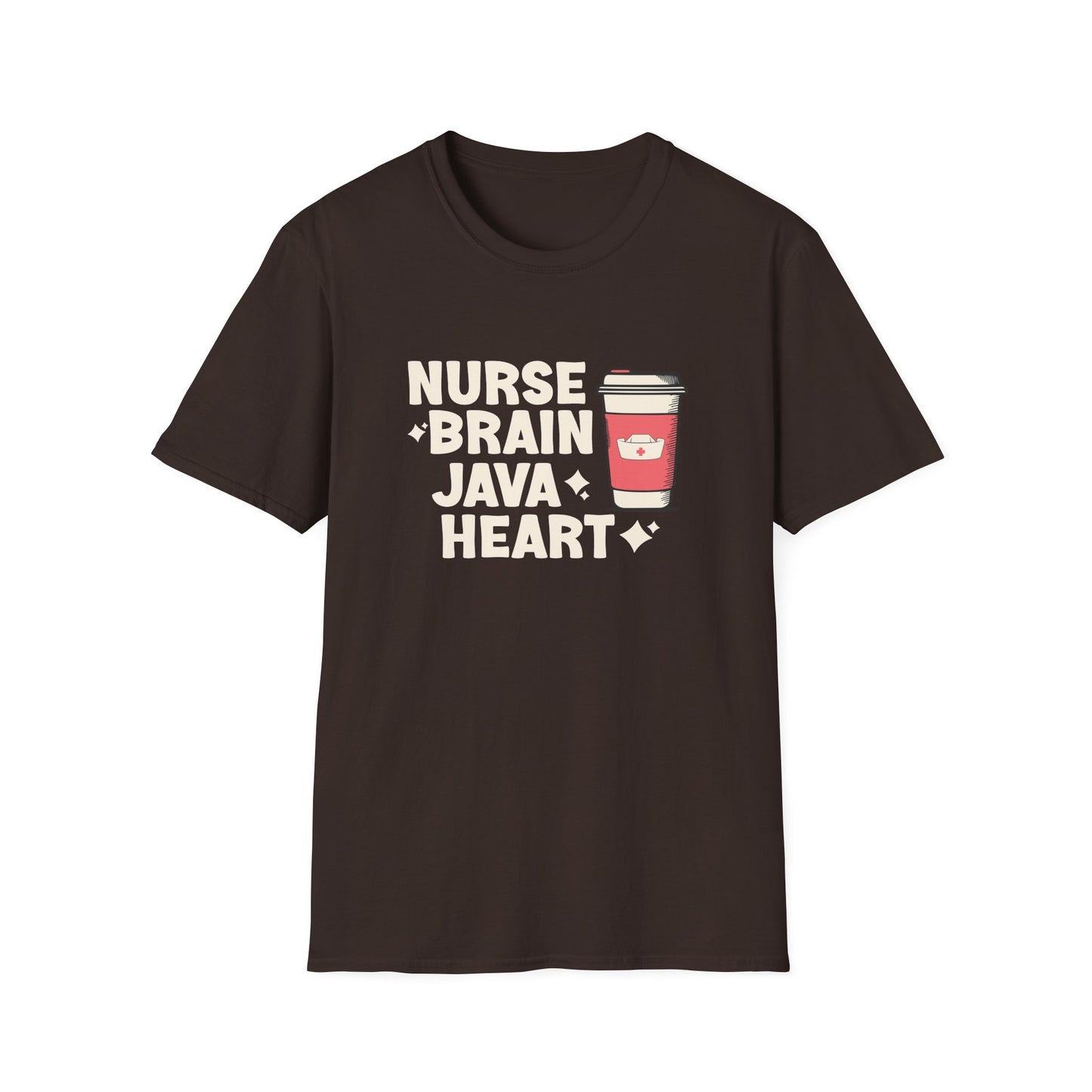 Nurse Brain Java Heart T-Shirt