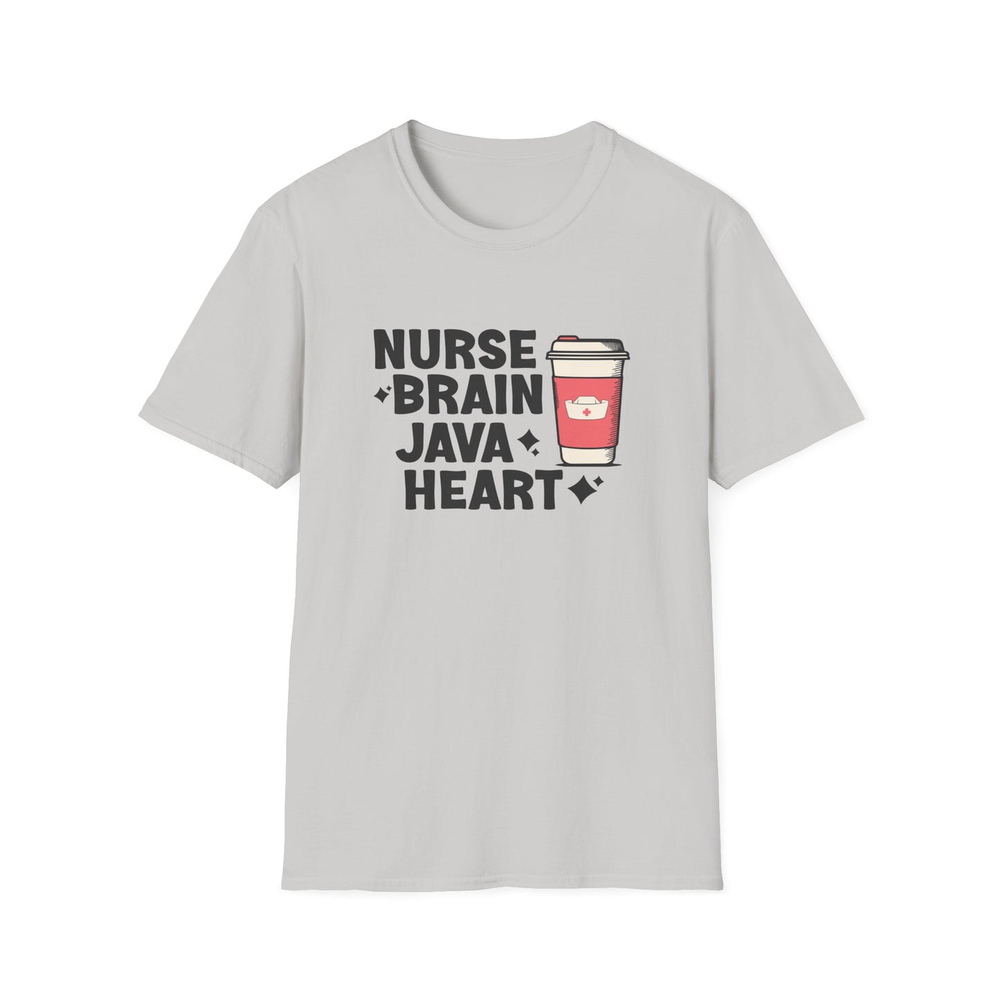 Nurse Brain Java Heart T-Shirt