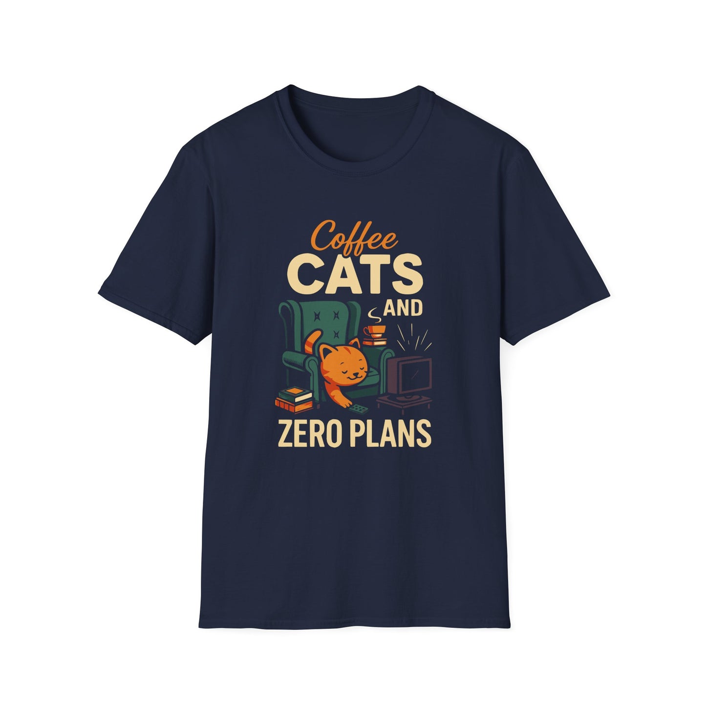 Coffee Cats Zero Plans T-Shirt